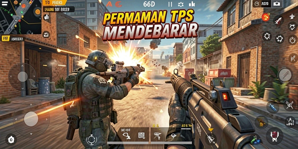Screenshot gameplay TPS yang menegangkan dengan aksi seru.