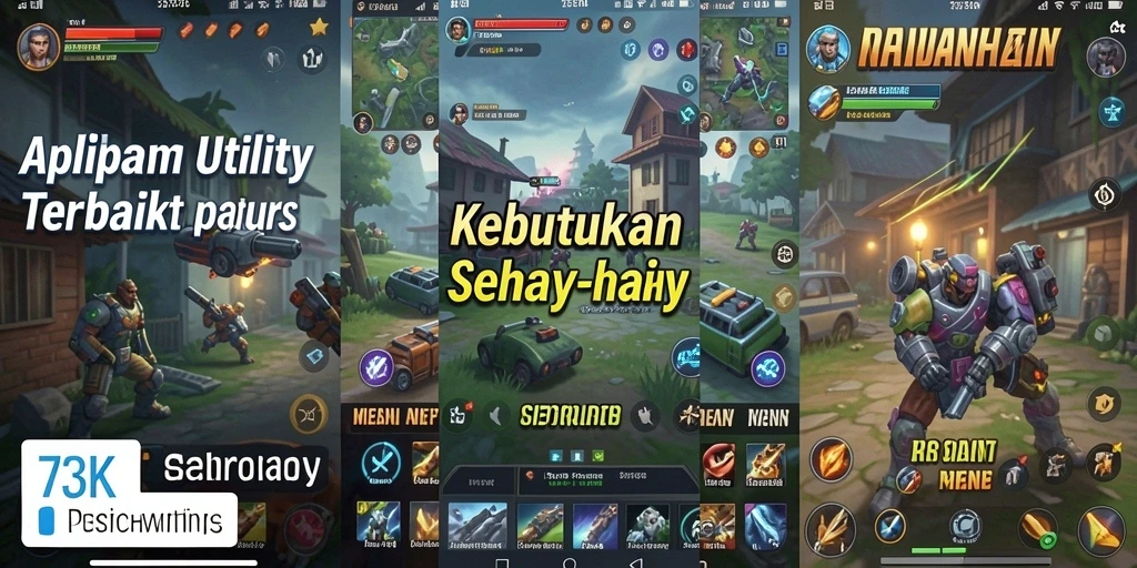 Tampilan utama aplikasi 73K yang mempermudah manajemen aktivitas.
