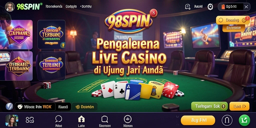 Tampilan gameplay Live Casino yang menegangkan dan interaktif dari 98SPIN.