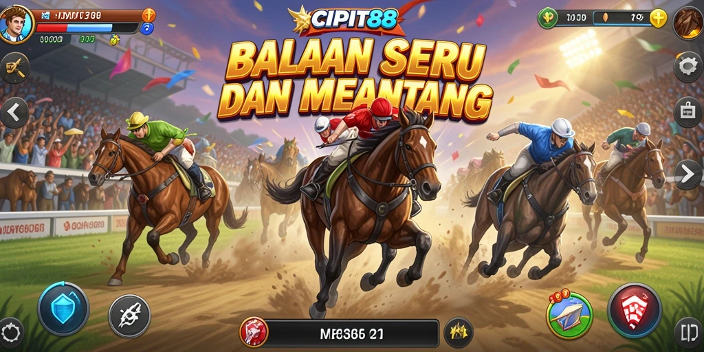 Screenshot gameplay CIPIT88 dengan aksi balapan yang intens.