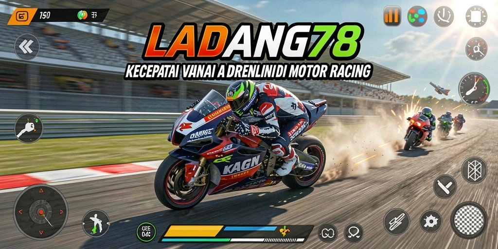 Screenshot gameplay LADANG78 menampilkan balapan mendebarkan dan grafis yang mengagumkan.
