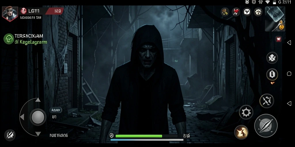 Tampilan gameplay LG111 yang menakutkan dan menyeramkan.