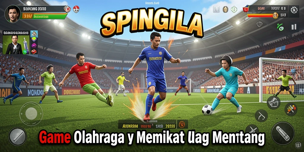 Tampilan luar biasa dari gameplay SPINGILA yang menampilkan aksi olahraga.