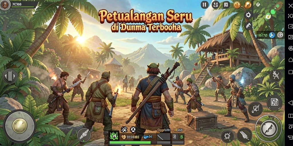 Tangkapan layar XO368 menampilkan petualangan seru di dunia Open World yang luas.